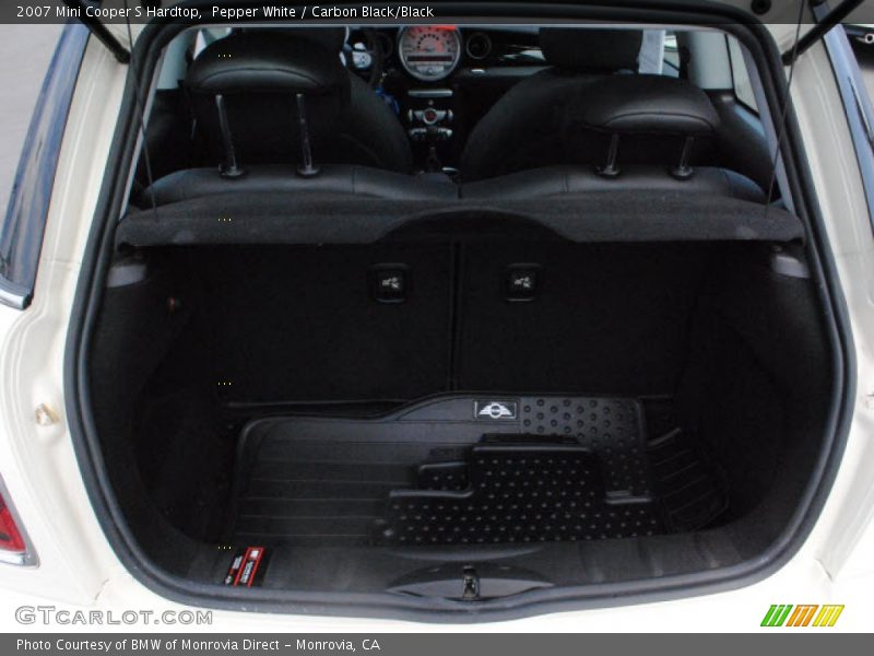 Pepper White / Carbon Black/Black 2007 Mini Cooper S Hardtop