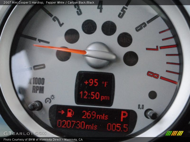Pepper White / Carbon Black/Black 2007 Mini Cooper S Hardtop