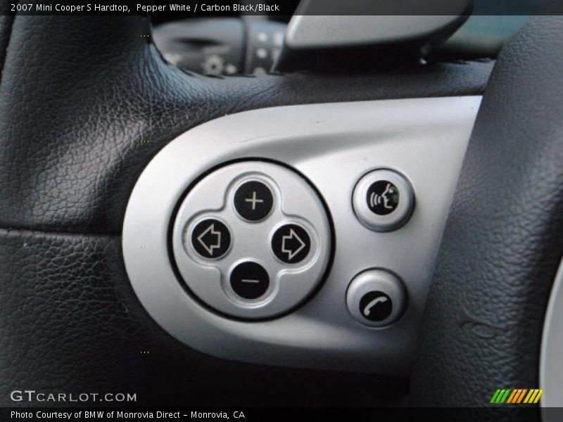 Pepper White / Carbon Black/Black 2007 Mini Cooper S Hardtop