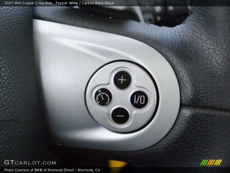 Pepper White / Carbon Black/Black 2007 Mini Cooper S Hardtop