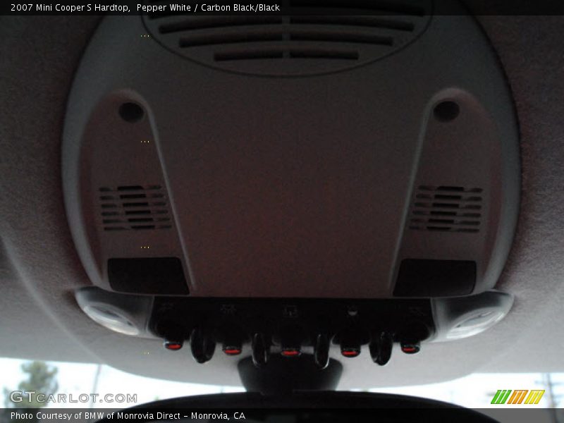 Pepper White / Carbon Black/Black 2007 Mini Cooper S Hardtop