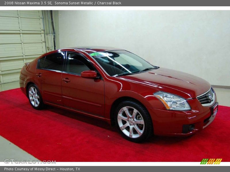 Sonoma Sunset Metallic / Charcoal Black 2008 Nissan Maxima 3.5 SE