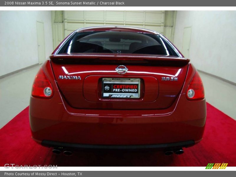 Sonoma Sunset Metallic / Charcoal Black 2008 Nissan Maxima 3.5 SE