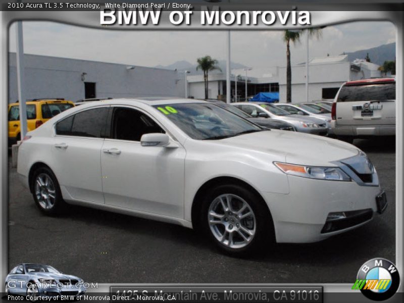 White Diamond Pearl / Ebony 2010 Acura TL 3.5 Technology