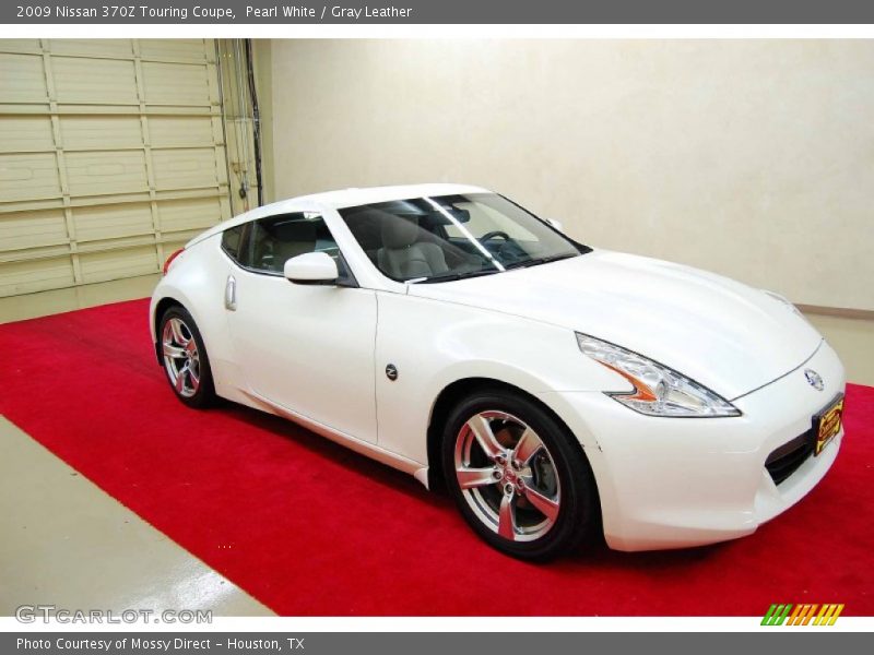 Pearl White / Gray Leather 2009 Nissan 370Z Touring Coupe