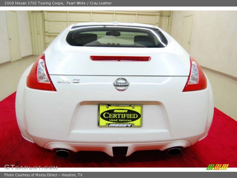 Pearl White / Gray Leather 2009 Nissan 370Z Touring Coupe