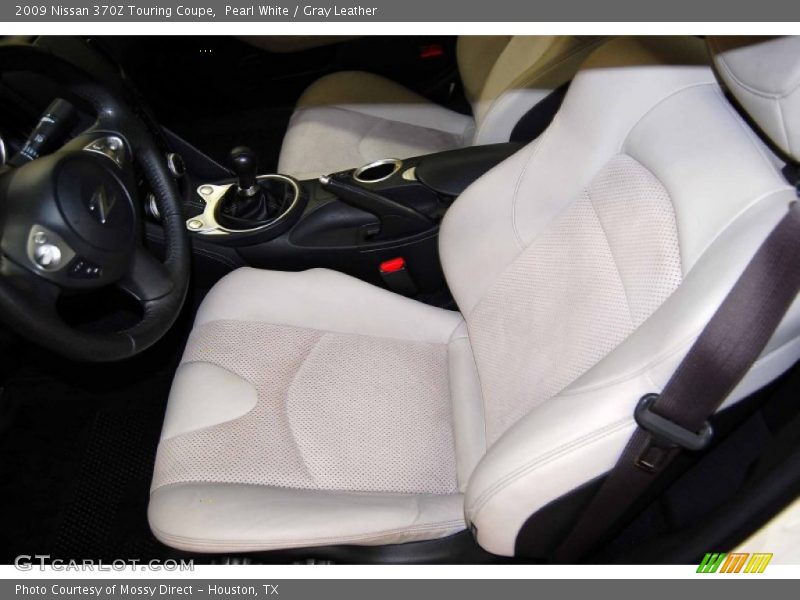 Pearl White / Gray Leather 2009 Nissan 370Z Touring Coupe
