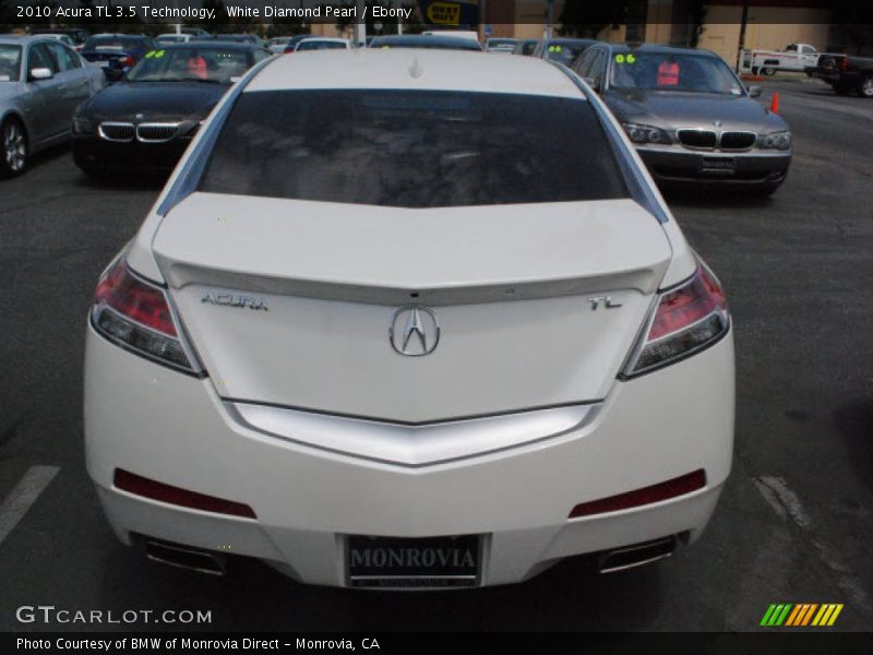 White Diamond Pearl / Ebony 2010 Acura TL 3.5 Technology