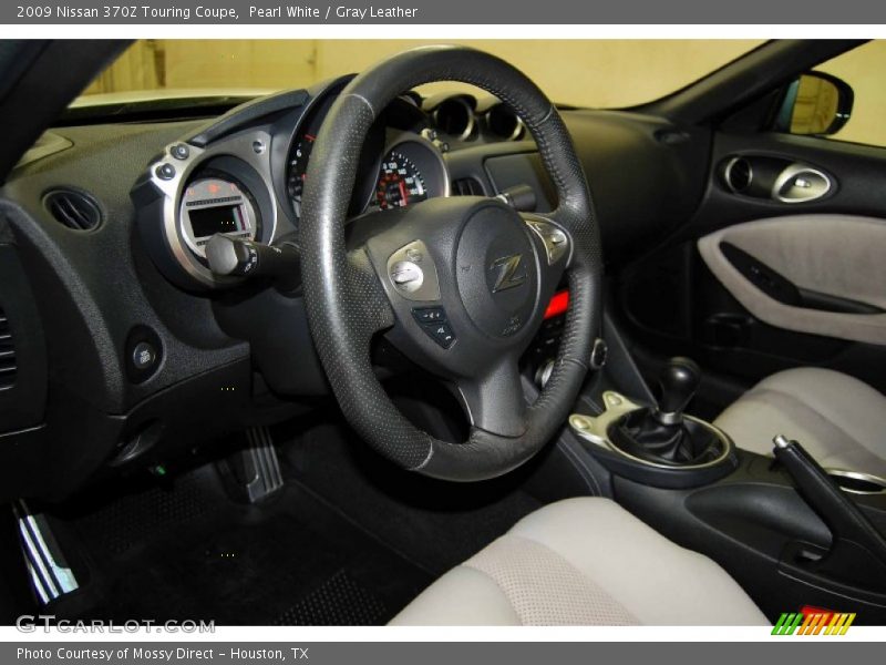 Pearl White / Gray Leather 2009 Nissan 370Z Touring Coupe