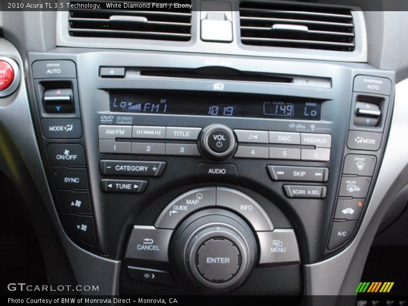 White Diamond Pearl / Ebony 2010 Acura TL 3.5 Technology