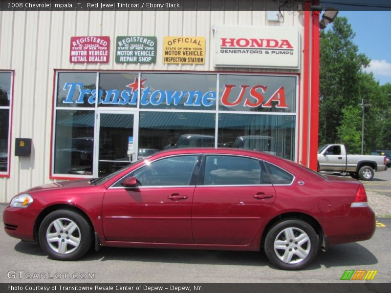 Red Jewel Tintcoat / Ebony Black 2008 Chevrolet Impala LT