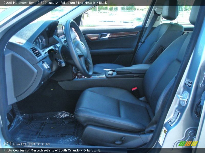 Palladium Silver Metallic / Black 2008 Mercedes-Benz C 300 Luxury