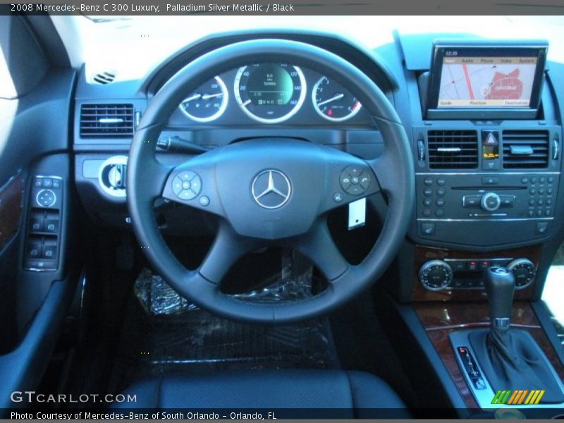 Palladium Silver Metallic / Black 2008 Mercedes-Benz C 300 Luxury