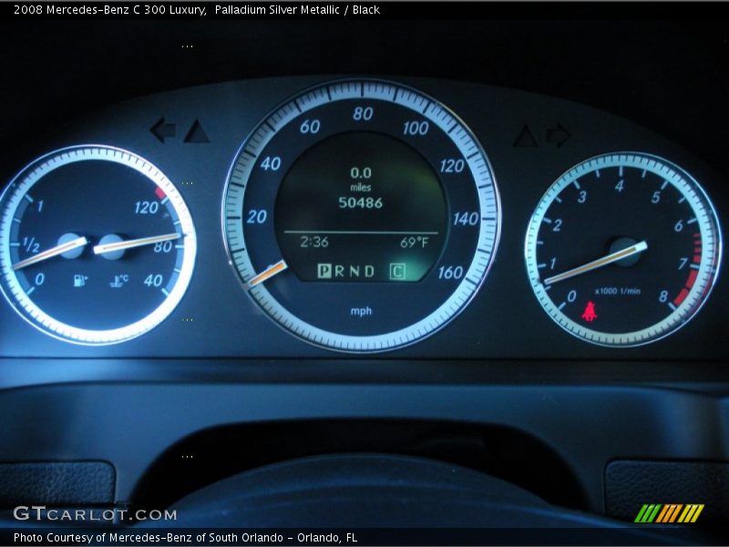 Palladium Silver Metallic / Black 2008 Mercedes-Benz C 300 Luxury