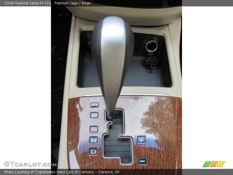 Platinum Sage / Beige 2008 Hyundai Santa Fe GLS