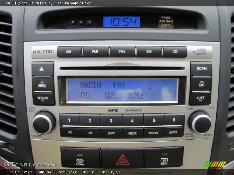 Platinum Sage / Beige 2008 Hyundai Santa Fe GLS