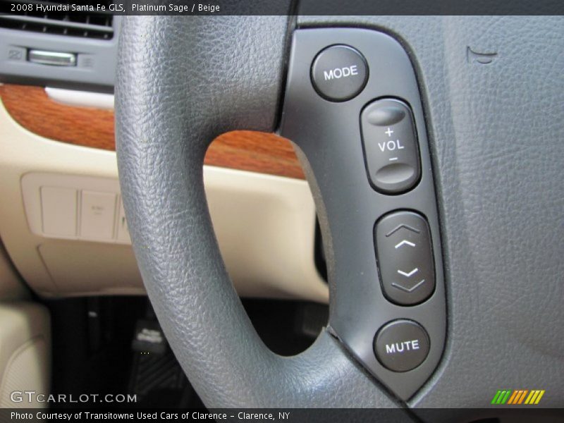 Platinum Sage / Beige 2008 Hyundai Santa Fe GLS