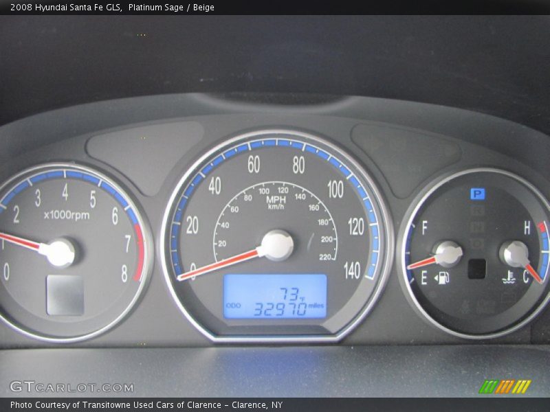 Platinum Sage / Beige 2008 Hyundai Santa Fe GLS