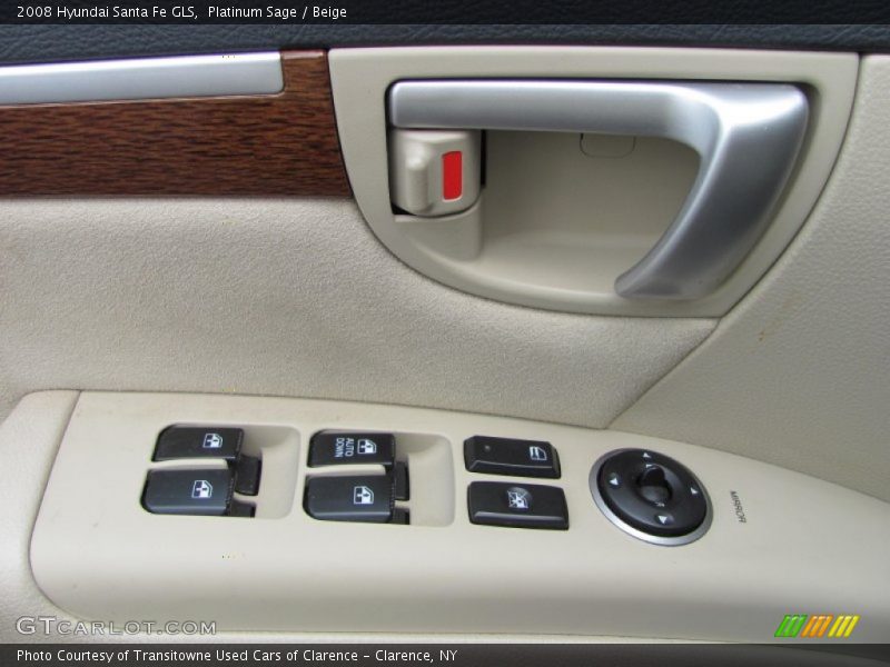Platinum Sage / Beige 2008 Hyundai Santa Fe GLS