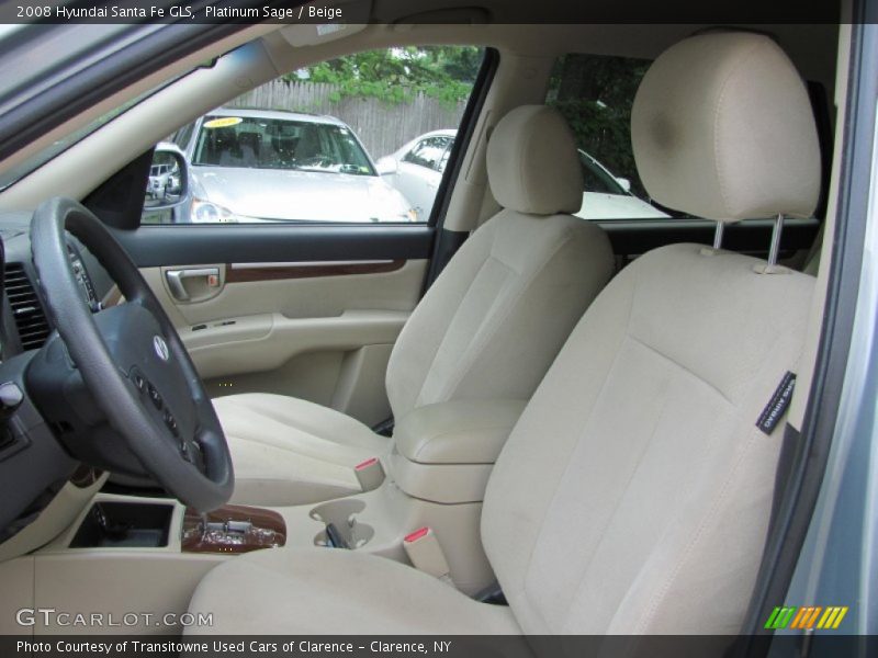 Platinum Sage / Beige 2008 Hyundai Santa Fe GLS