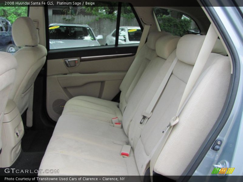 Platinum Sage / Beige 2008 Hyundai Santa Fe GLS