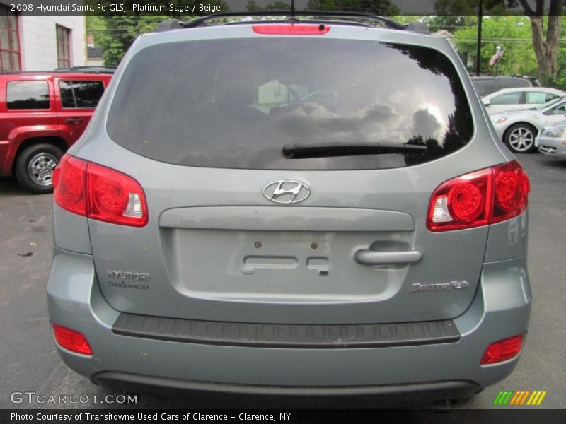Platinum Sage / Beige 2008 Hyundai Santa Fe GLS