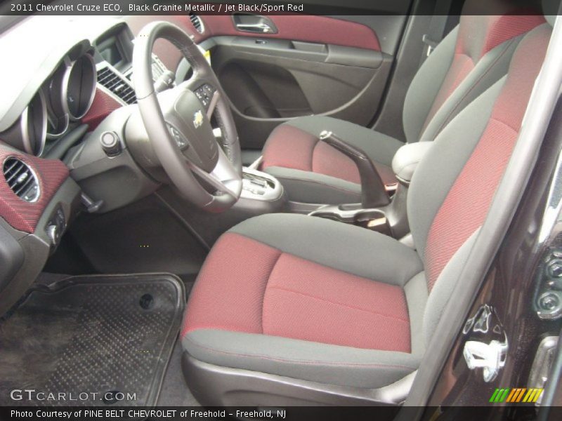 Black Granite Metallic / Jet Black/Sport Red 2011 Chevrolet Cruze ECO