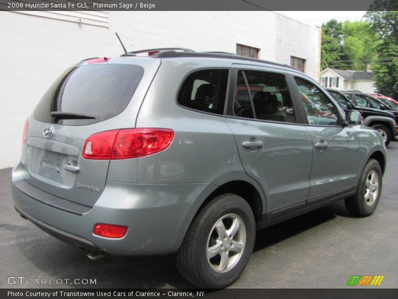 Platinum Sage / Beige 2008 Hyundai Santa Fe GLS