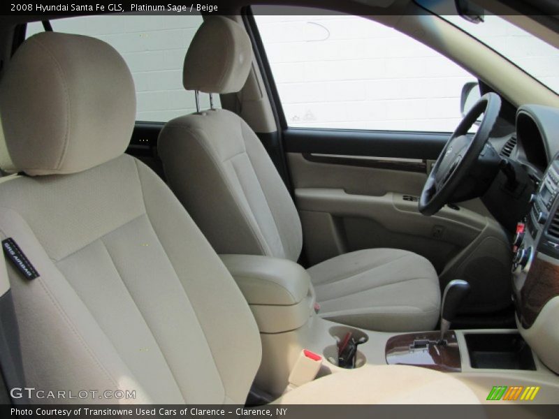Platinum Sage / Beige 2008 Hyundai Santa Fe GLS