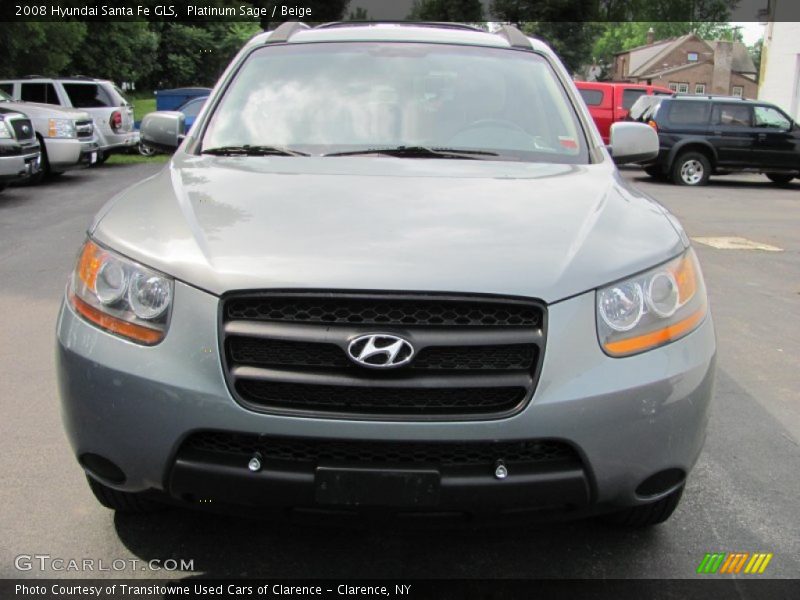Platinum Sage / Beige 2008 Hyundai Santa Fe GLS