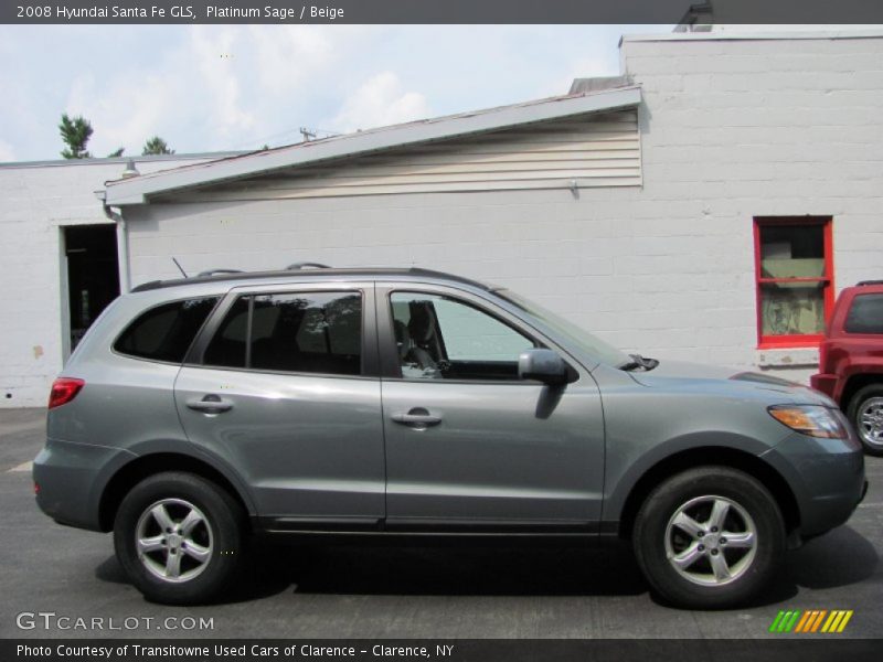 Platinum Sage / Beige 2008 Hyundai Santa Fe GLS