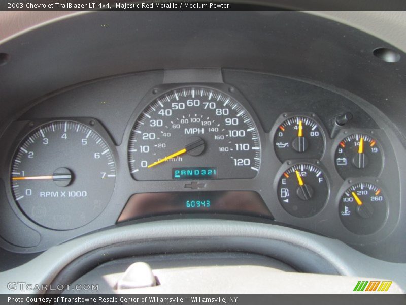 Majestic Red Metallic / Medium Pewter 2003 Chevrolet TrailBlazer LT 4x4