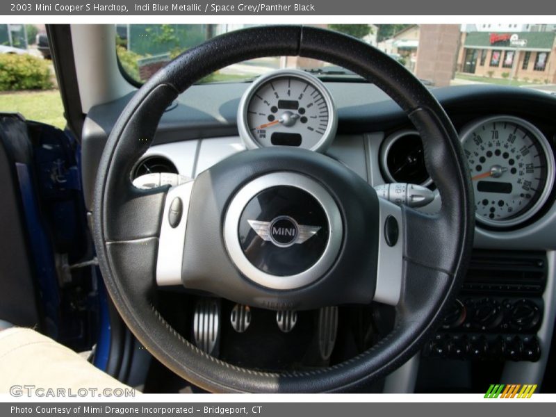 Indi Blue Metallic / Space Grey/Panther Black 2003 Mini Cooper S Hardtop