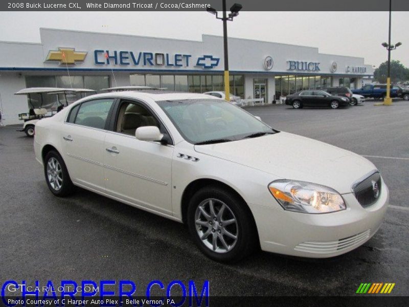 White Diamond Tricoat / Cocoa/Cashmere 2008 Buick Lucerne CXL