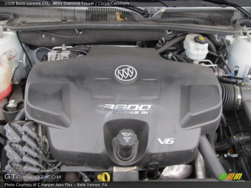 White Diamond Tricoat / Cocoa/Cashmere 2008 Buick Lucerne CXL