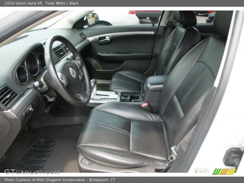 Polar White / Black 2009 Saturn Aura XR