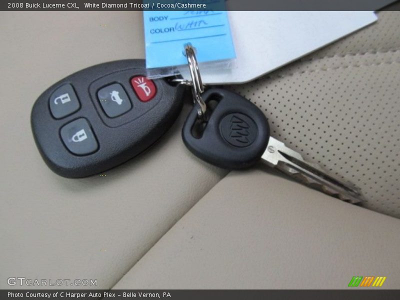 White Diamond Tricoat / Cocoa/Cashmere 2008 Buick Lucerne CXL