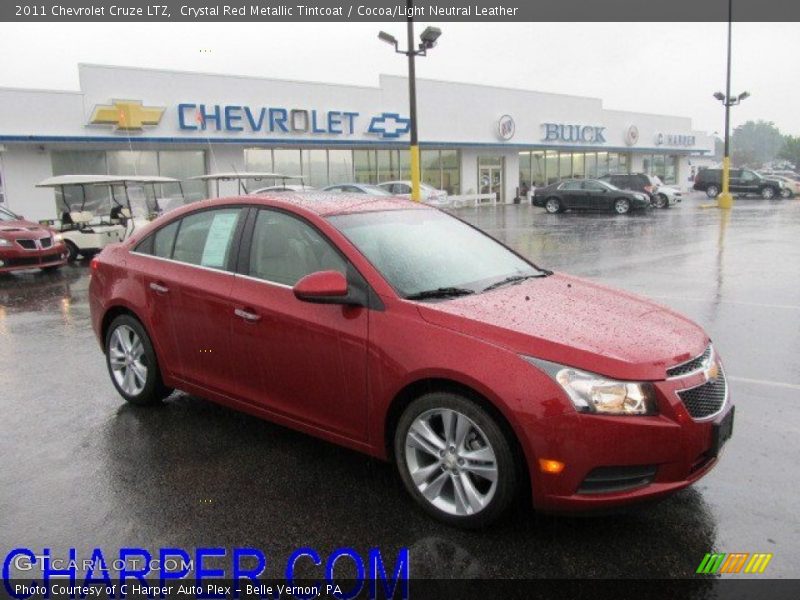 Crystal Red Metallic Tintcoat / Cocoa/Light Neutral Leather 2011 Chevrolet Cruze LTZ