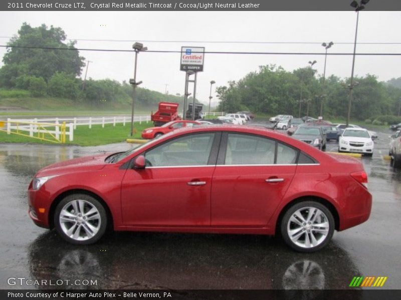 Crystal Red Metallic Tintcoat / Cocoa/Light Neutral Leather 2011 Chevrolet Cruze LTZ