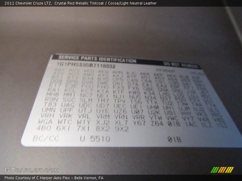 Crystal Red Metallic Tintcoat / Cocoa/Light Neutral Leather 2011 Chevrolet Cruze LTZ
