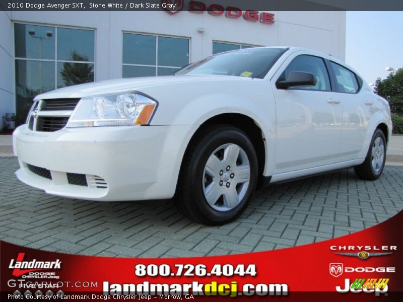Stone White / Dark Slate Gray 2010 Dodge Avenger SXT