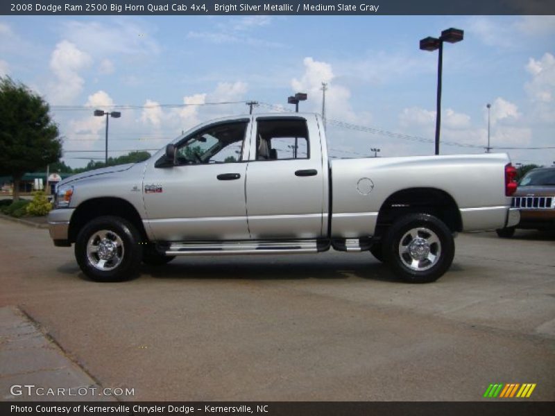 Bright Silver Metallic / Medium Slate Gray 2008 Dodge Ram 2500 Big Horn Quad Cab 4x4