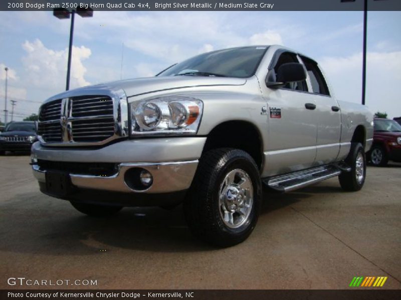 Bright Silver Metallic / Medium Slate Gray 2008 Dodge Ram 2500 Big Horn Quad Cab 4x4