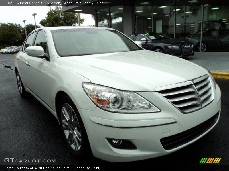 White Satin Pearl / Beige 2009 Hyundai Genesis 4.6 Sedan