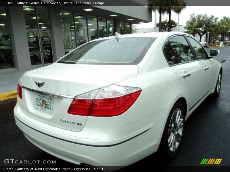 White Satin Pearl / Beige 2009 Hyundai Genesis 4.6 Sedan