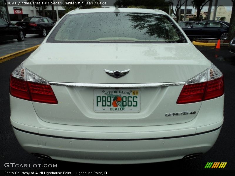 White Satin Pearl / Beige 2009 Hyundai Genesis 4.6 Sedan