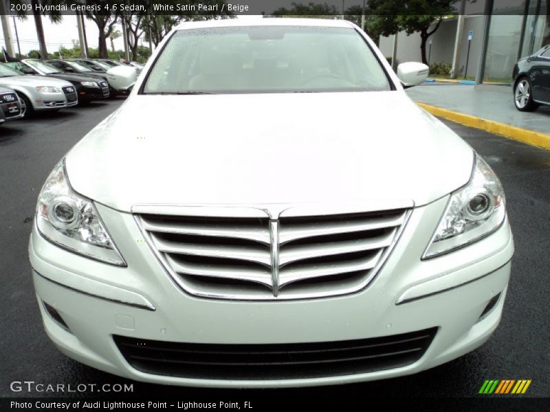 White Satin Pearl / Beige 2009 Hyundai Genesis 4.6 Sedan