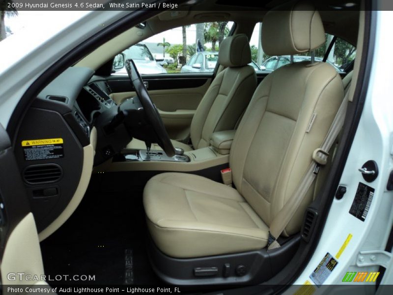 White Satin Pearl / Beige 2009 Hyundai Genesis 4.6 Sedan