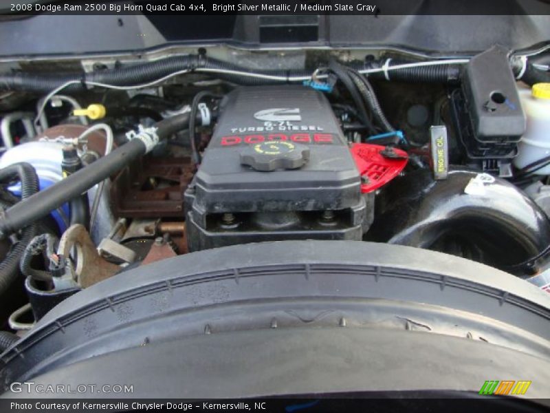 Bright Silver Metallic / Medium Slate Gray 2008 Dodge Ram 2500 Big Horn Quad Cab 4x4
