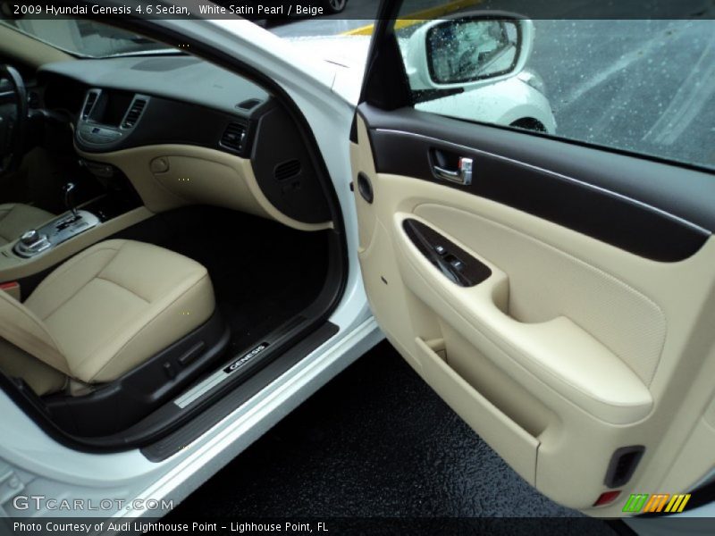 White Satin Pearl / Beige 2009 Hyundai Genesis 4.6 Sedan